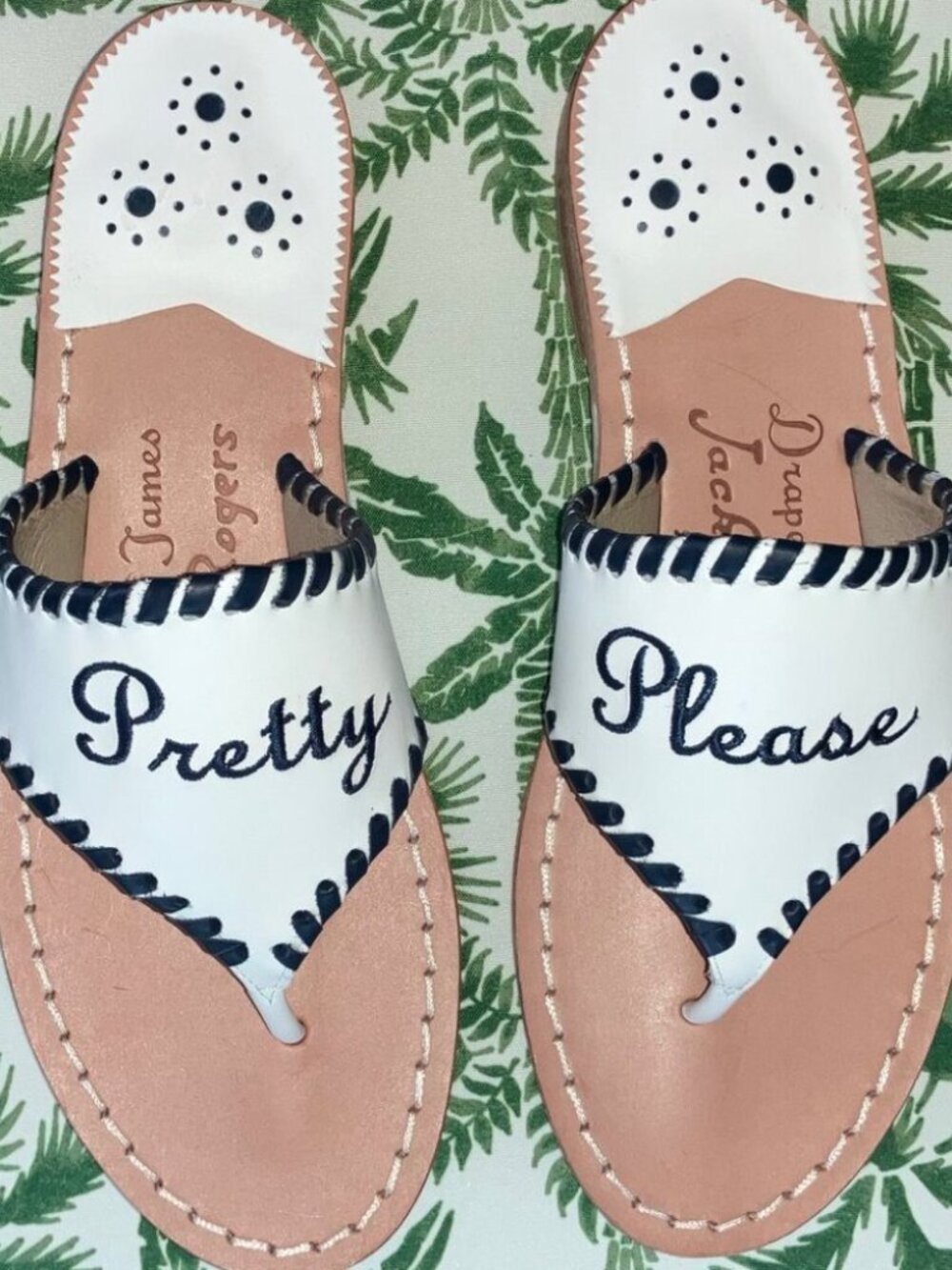 NEW DRAPER JAMES x Jack Rogers classic flat sandals Pretty Please - size 8.5